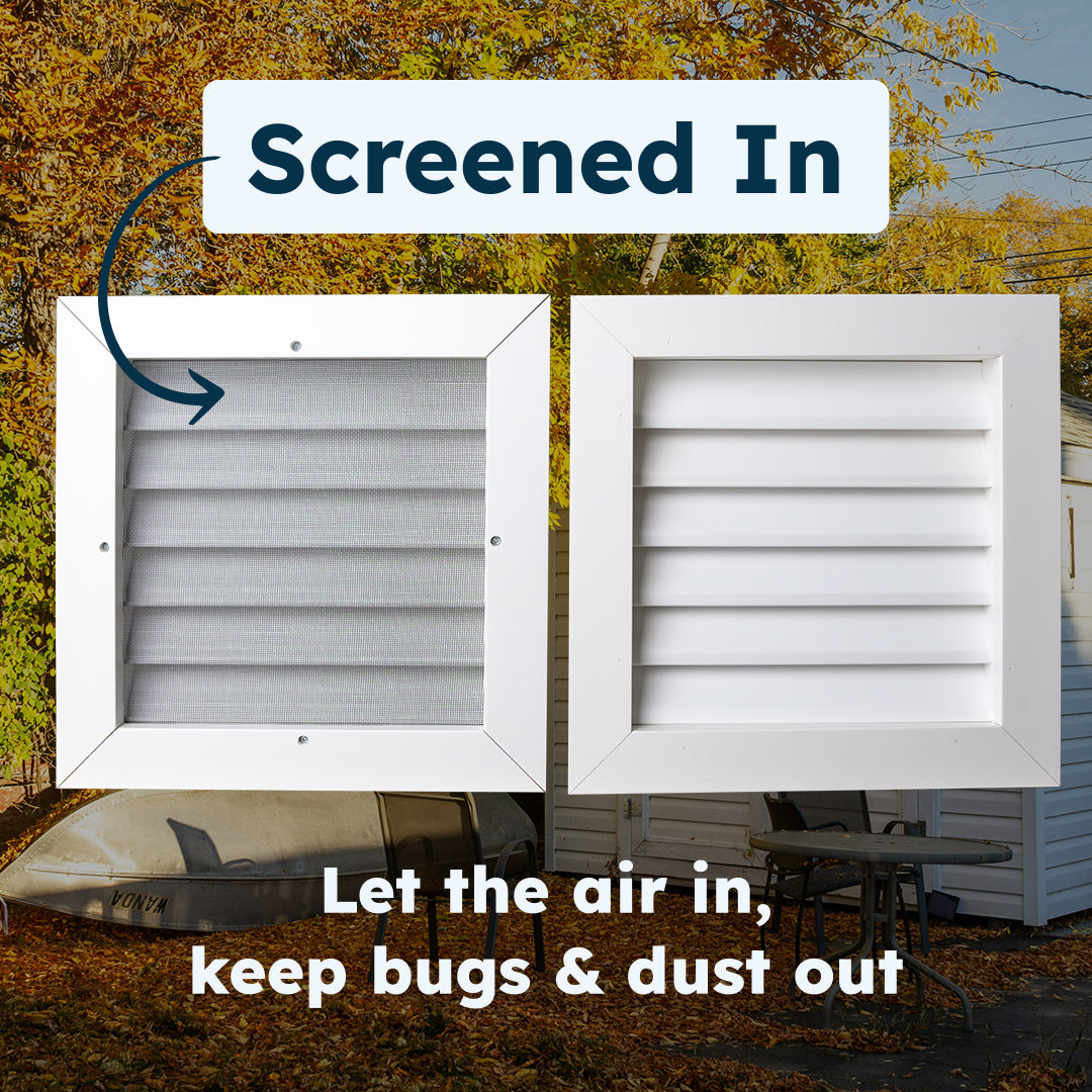 PVC Louver Insert with Screen