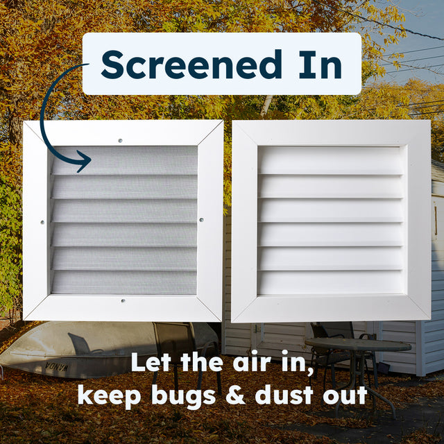 PVC Louver Insert with Screen