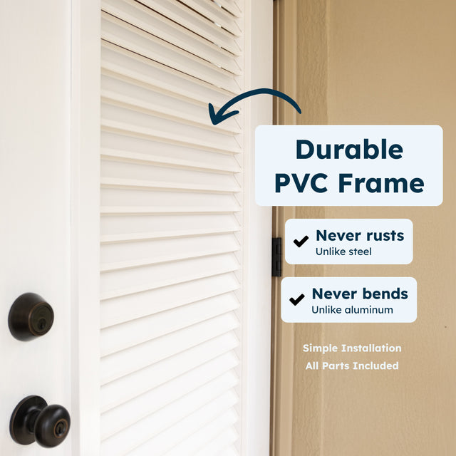 PVC Louver Insert with Screen